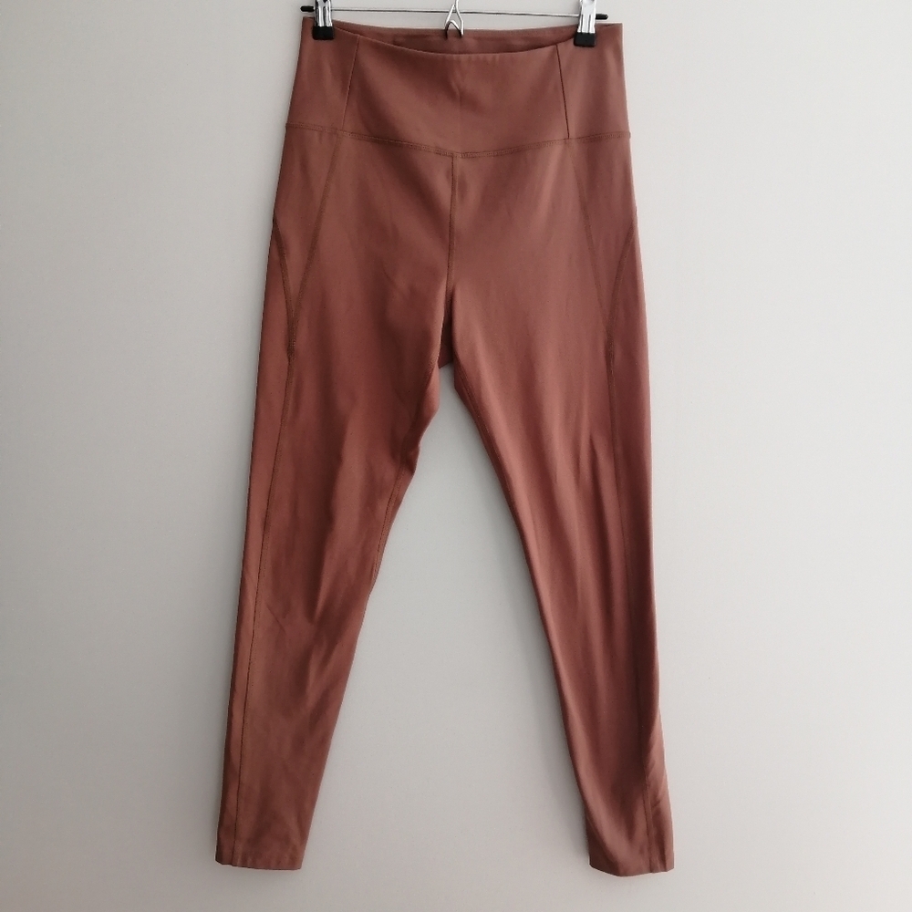 Girlfriend Collective Compressive High Rise 28" Leggings Antler Pink/Tan Large